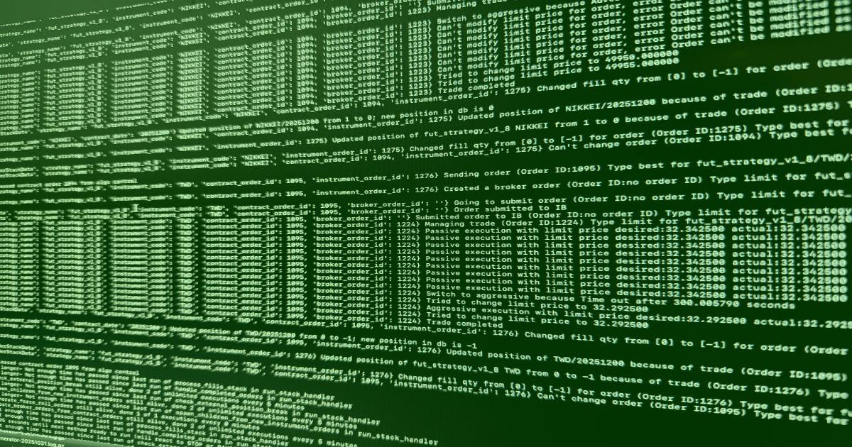 Computer trading logs